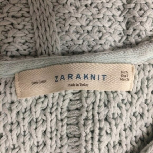 Zara Knit Pale Mint Sweater - Picture 3 of 4